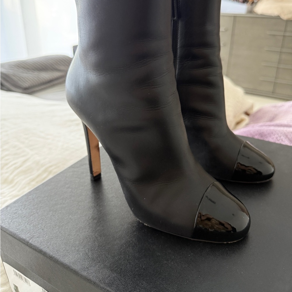Elegant Black Leather Ankle Boots